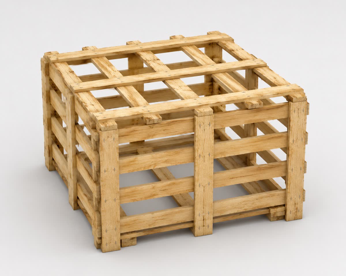 Gabbia in legno per il trasporto merci